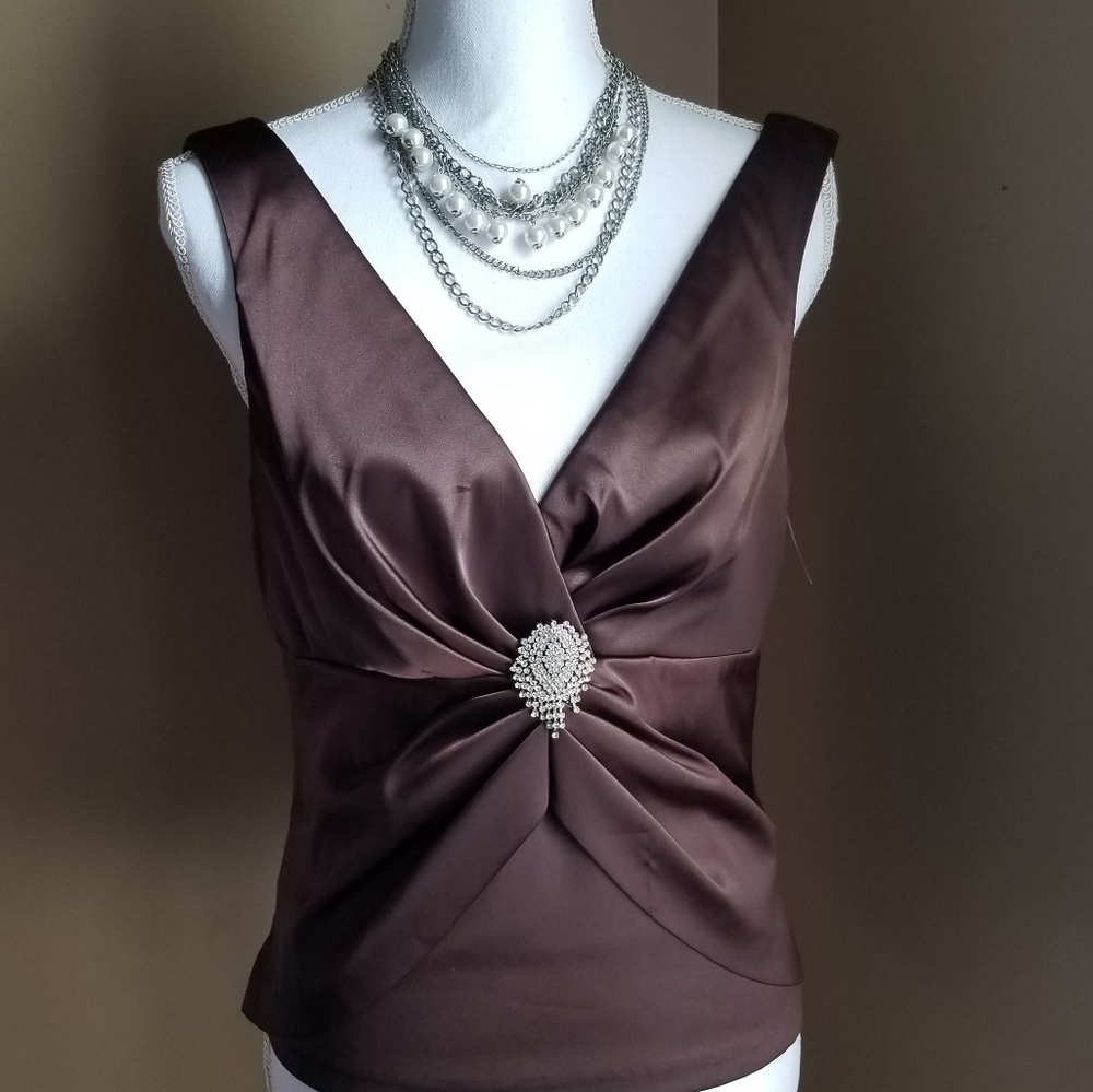 Gorgeous Brown Jessica Howard Evenings Top